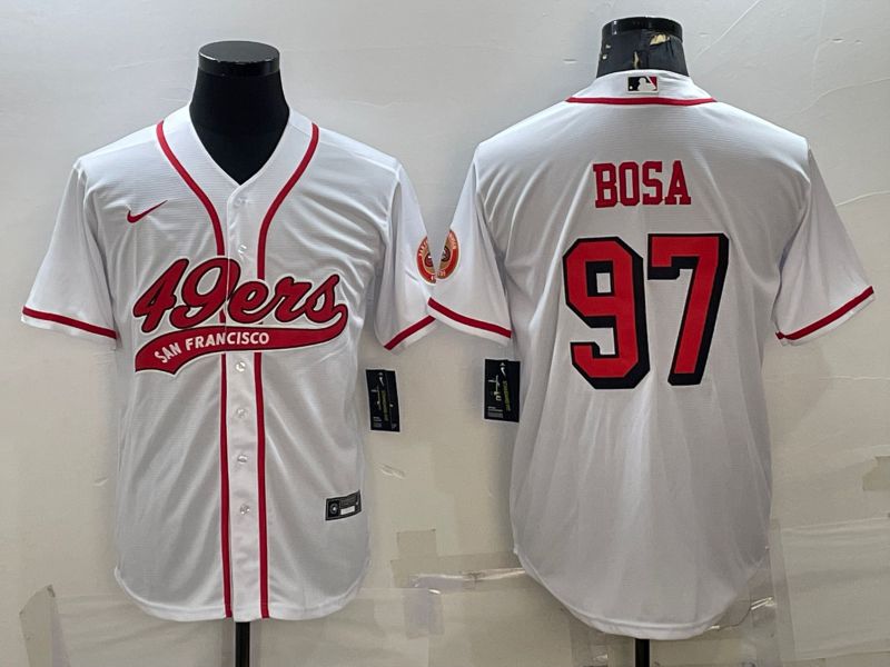 Men San Francisco 49ers #97 Bosa White 2022 Nike Co branded NFL Jerseys->san francisco 49ers->NFL Jersey